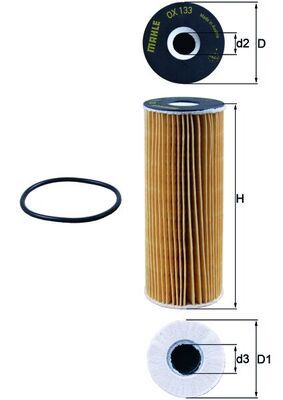Filtr oleju MAHLE OX133D