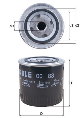 Filtr oleju MAHLE OC83