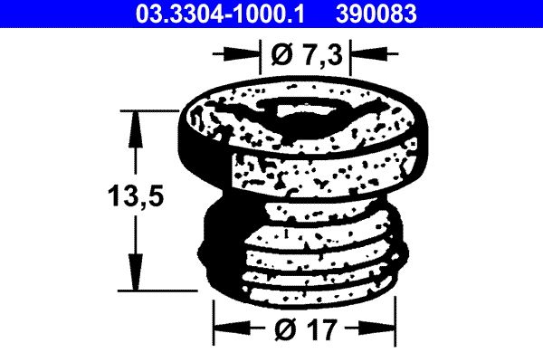 Korek wlewu, zbiornik płynu hamulcowego ATE 03.3304-1000.1