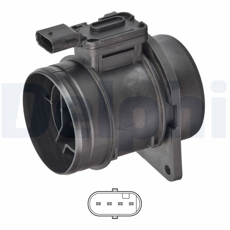 Przepływomierz masowy powietrza DELPHI AF10656-12B1