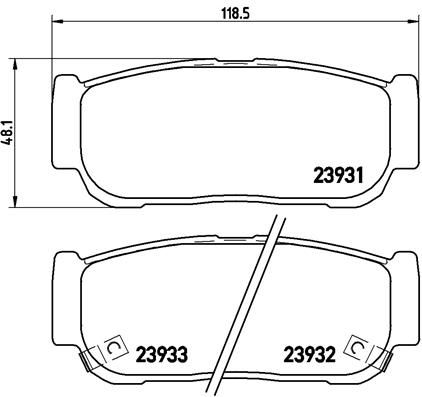 Zestaw klocków hamulcowych, hamulce tarczowe BREMBO P 30 057