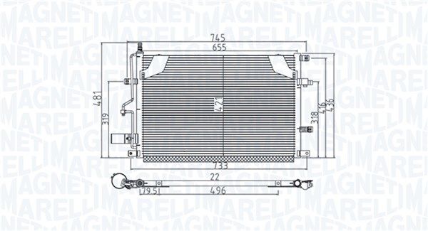 Skraplacz, klimatyzacja MAGNETI MARELLI 350203914000