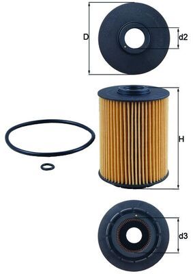 Filtr oleju MAHLE OX356D