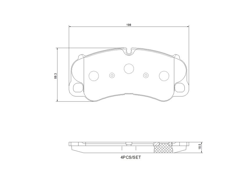 Zestaw klocków hamulcowych, hamulce tarczowe BREMBO P 65 054