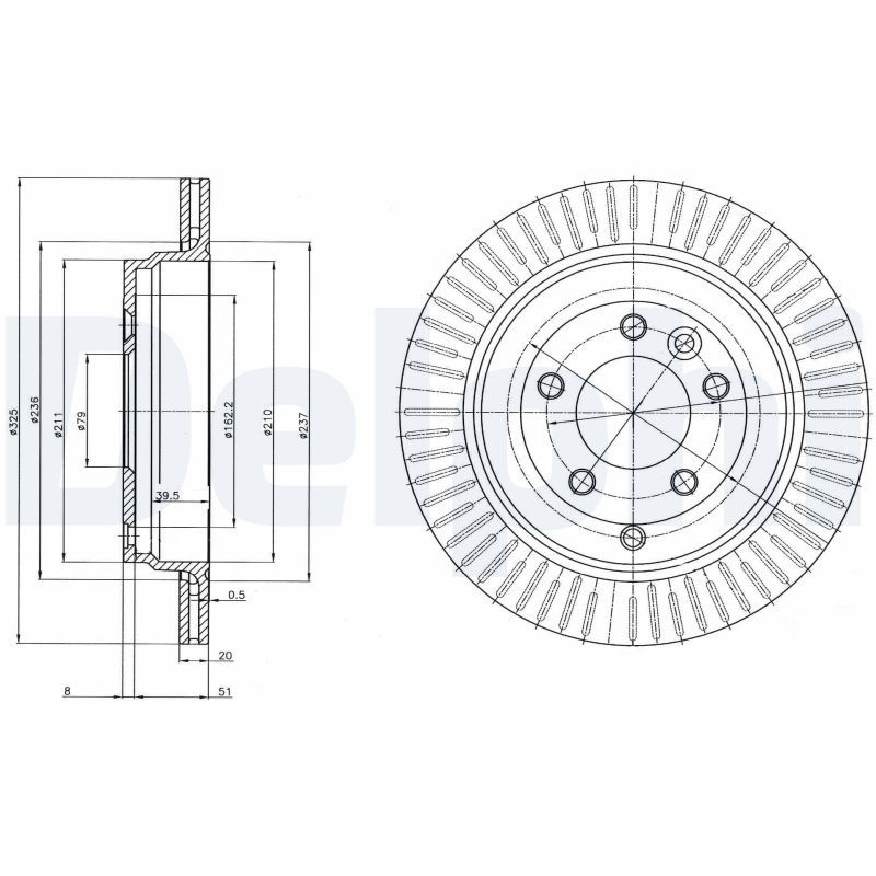 Tarcza hamulcowa DELPHI BG4020C