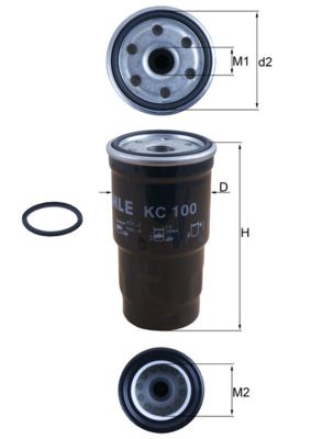 Filtr paliwa MAHLE KC100D