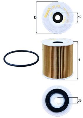 Filtr oleju MAHLE OX175D