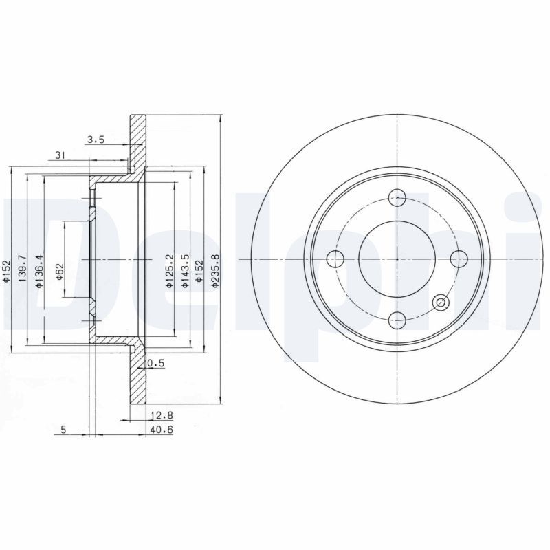 Tarcza hamulcowa DELPHI BG2910