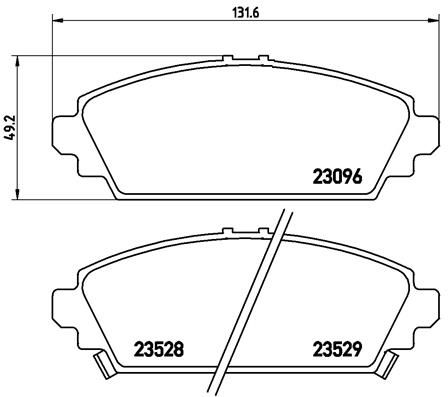 Zestaw klocków hamulcowych, hamulce tarczowe BREMBO P 28 031