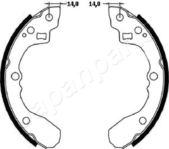 Zestaw szczęk hamulcowych JAPANPARTS GF-398AF