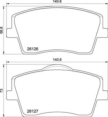 Zestaw klocków hamulcowych, hamulce tarczowe BREMBO P 86 031