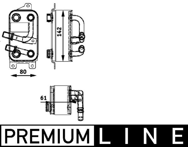 Chłodnica oleju, automatyczna przekładnia MAHLE CLC43000P