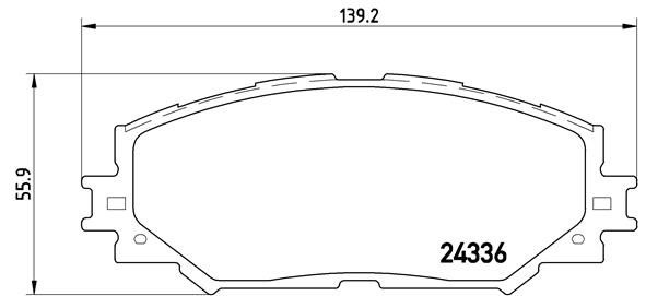 Zestaw klocków hamulcowych, hamulce tarczowe BREMBO P 83 082