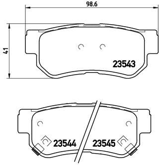 Zestaw klocków hamulcowych, hamulce tarczowe BREMBO P 30 014