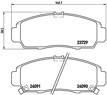 Zestaw klocków hamulcowych, hamulce tarczowe BREMBO P 28 034