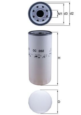Filtr oleju MAHLE OC282