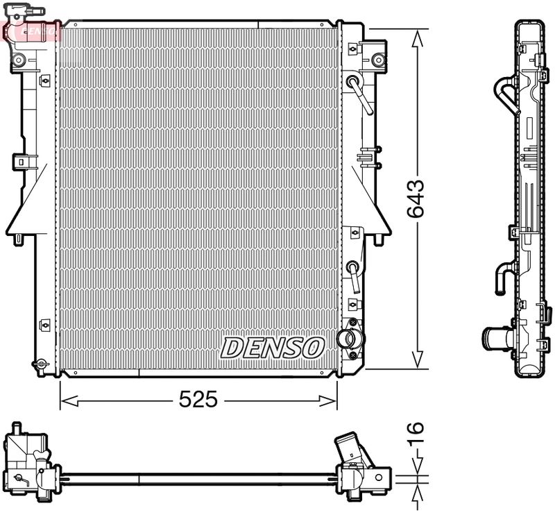 Chłodnica, układ chłodzenia silnika DENSO DRM45055