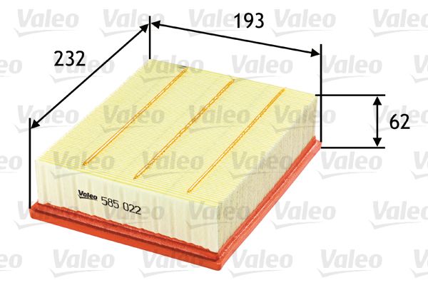Filtr powietrza VALEO 585022