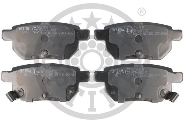 Zestaw klocków hamulcowych, hamulce tarczowe OPTIMAL BP-12377
