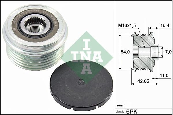 Alternator - sprzęgło jednokierunkowe INA 535 0285 10