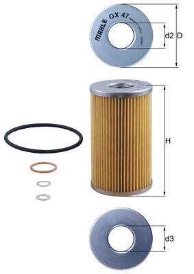 Filtr oleju MAHLE OX47D