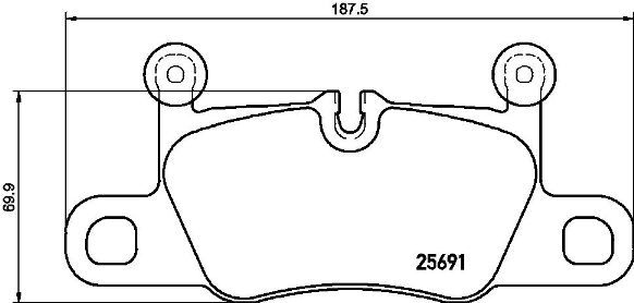 Zestaw klocków hamulcowych, hamulce tarczowe BREMBO P 65 031