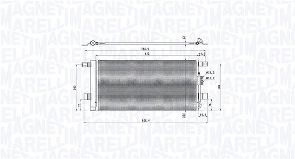 Skraplacz, klimatyzacja MAGNETI MARELLI 350203104600