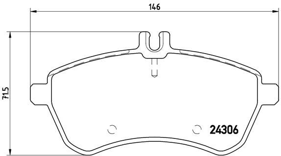 Zestaw klocków hamulcowych, hamulce tarczowe BREMBO P 50 070