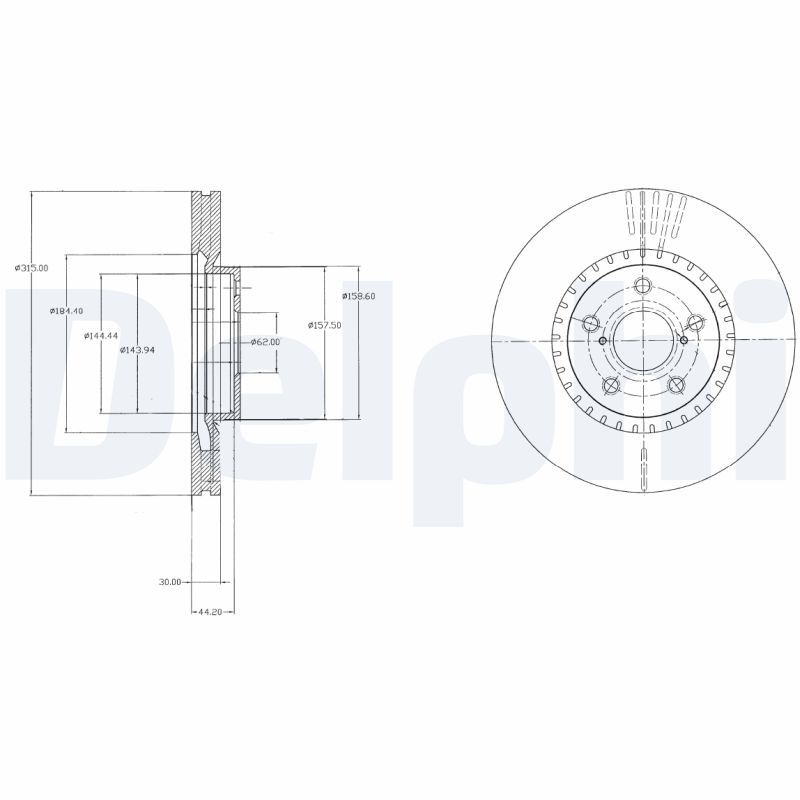 Tarcza hamulcowa DELPHI BG9074