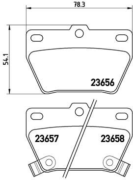 Zestaw klocków hamulcowych, hamulce tarczowe BREMBO P 83 057