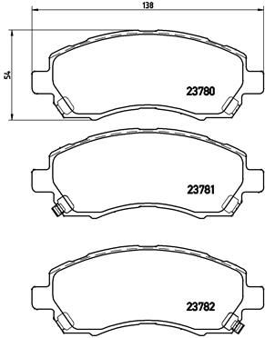 Zestaw klocków hamulcowych, hamulce tarczowe BREMBO P 78 009