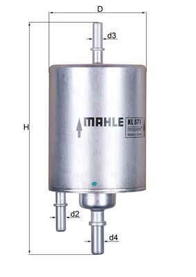 Filtr paliwa KNECHT KL 571