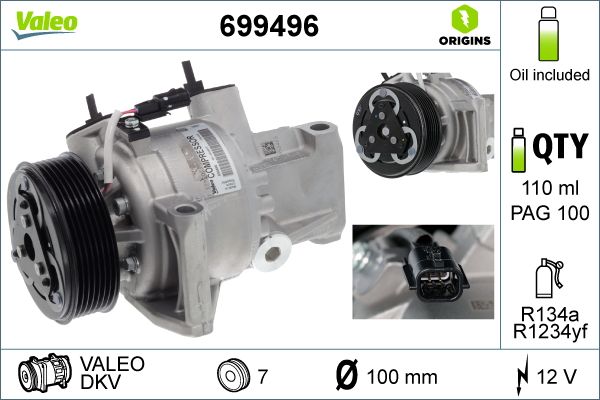 Sprężarka, klimatyzacja VALEO 699496