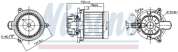 Wentylator wewnętrzny NISSENS 87626