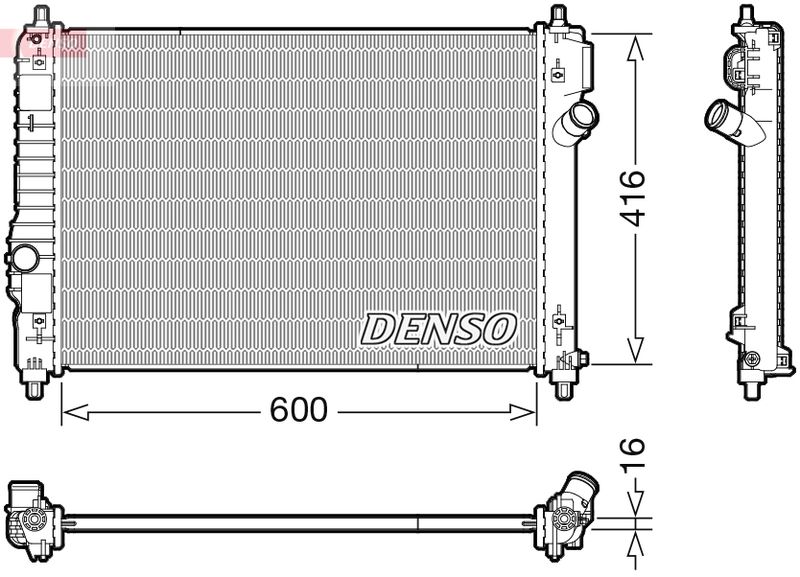 Chłodnica, układ chłodzenia silnika DENSO DRM15015