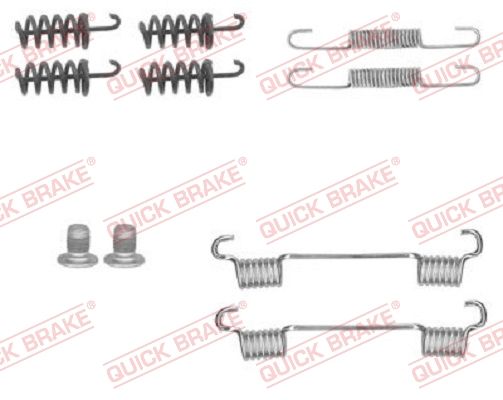 Zestaw akcesoriów, szczęki hamulcowe hamulca postojowego QUICK BRAKE 105-0874