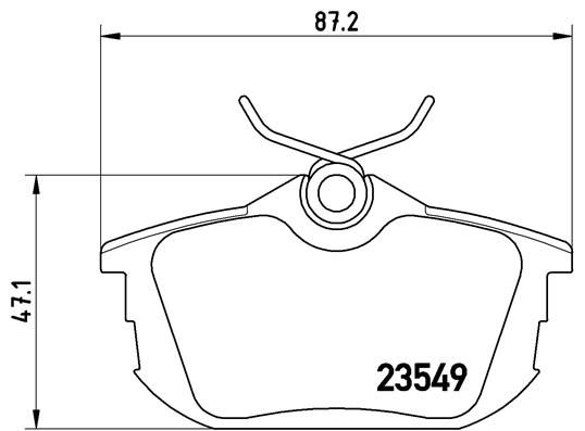 Zestaw klocków hamulcowych, hamulce tarczowe BREMBO P 54 023