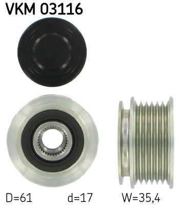 Alternator - sprzęgło jednokierunkowe SKF VKM03116