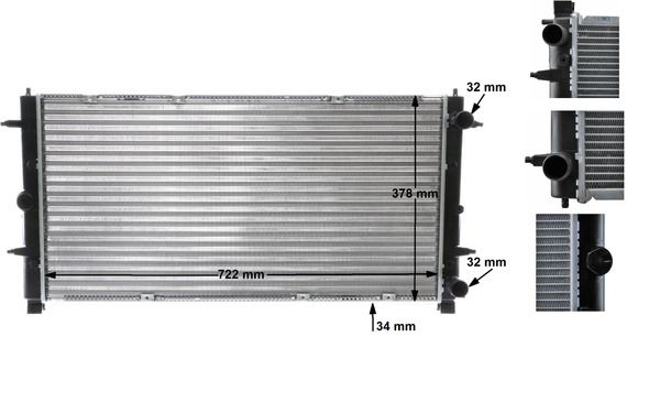 Chłodnica, układ chłodzenia silnika MAHLE cr 398 000s