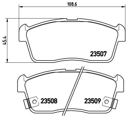 Zestaw klocków hamulcowych, hamulce tarczowe BREMBO P 79 012