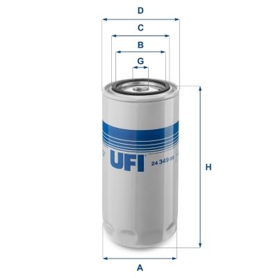 Filtr paliwa UFI 24.349.00