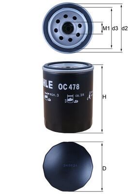 Filtr oleju KNECHT OC 478