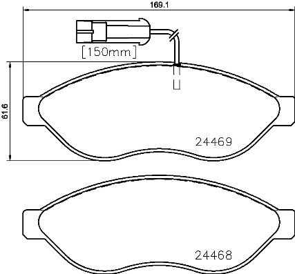 Zestaw klocków hamulcowych, hamulce tarczowe BREMBO P 23 143