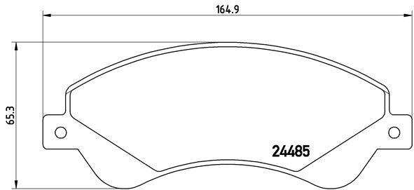 Zestaw klocków hamulcowych, hamulce tarczowe BREMBO P 24 065