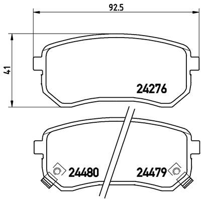 Zestaw klocków hamulcowych, hamulce tarczowe BREMBO P 30 033