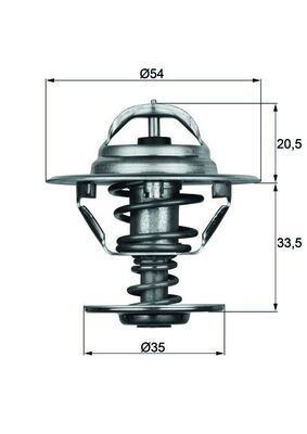 Termostat, płyn chłodzący MAHLE TX883D