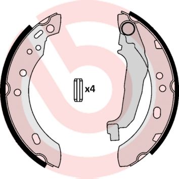 Zestaw szczęk hamulcowych BREMBO S 56 507