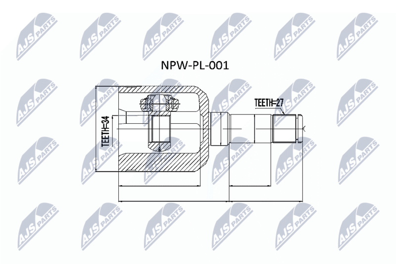 Zestaw przegubu, wał napędowy NTY NPW-PL-001