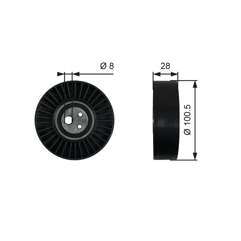 Rolka napinacza, pasek klinowy wielorowkowy GATES t36003