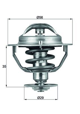 Termostat, płyn chłodzący MAHLE TX7382D
